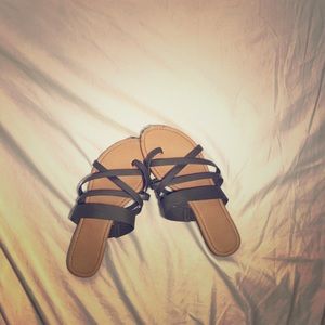Camo green sandals